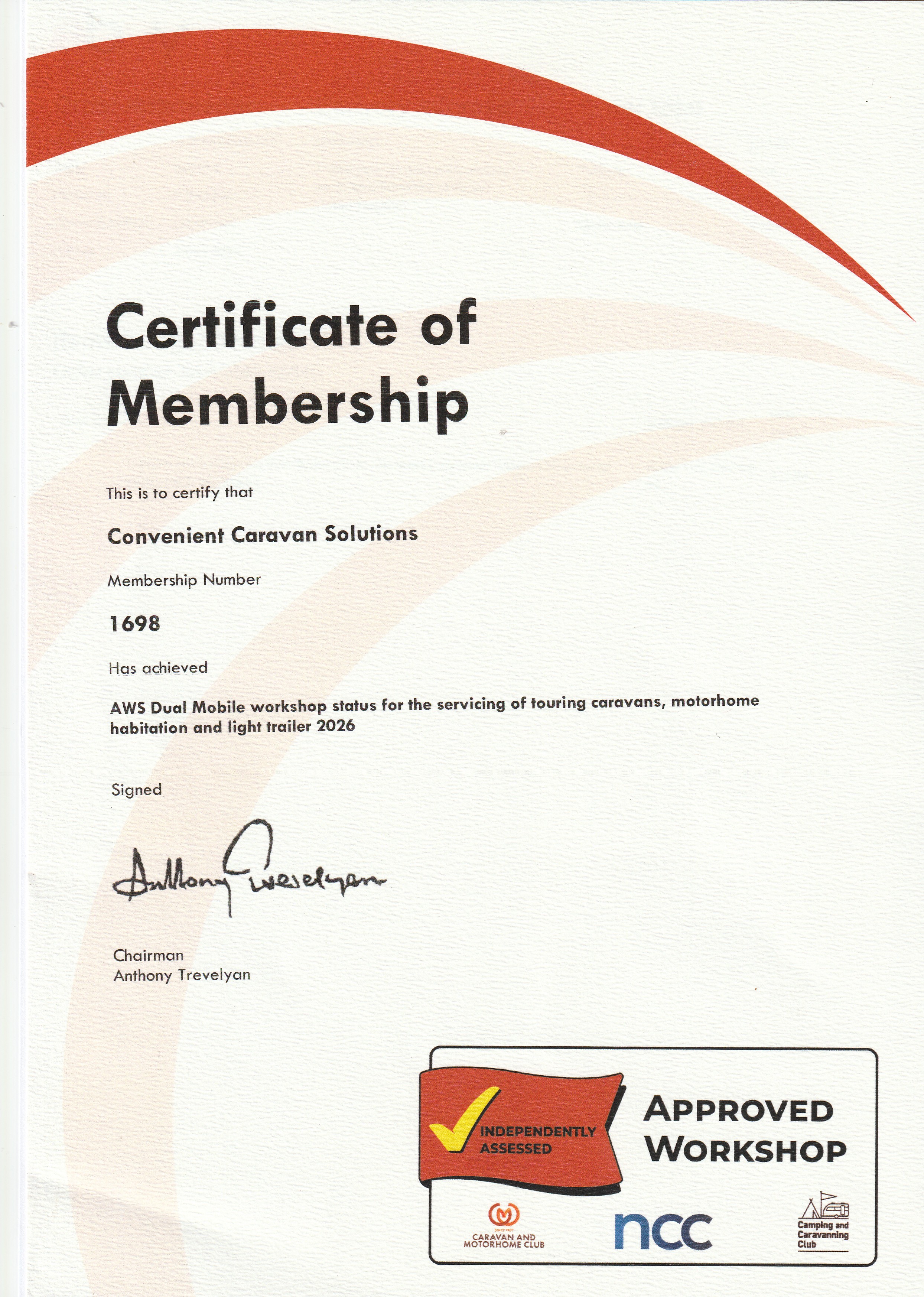 Certificate of Membership